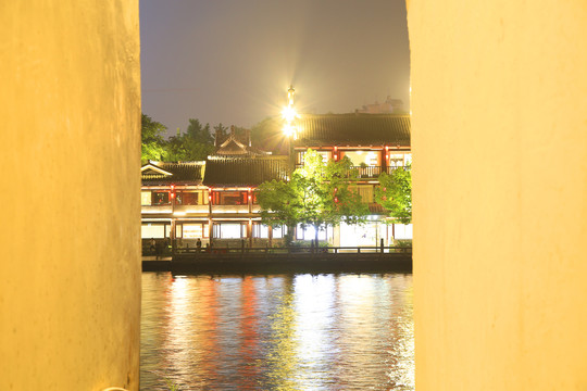 杭州运河广场夜景