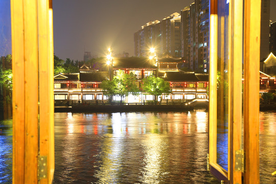 杭州运河广场夜景