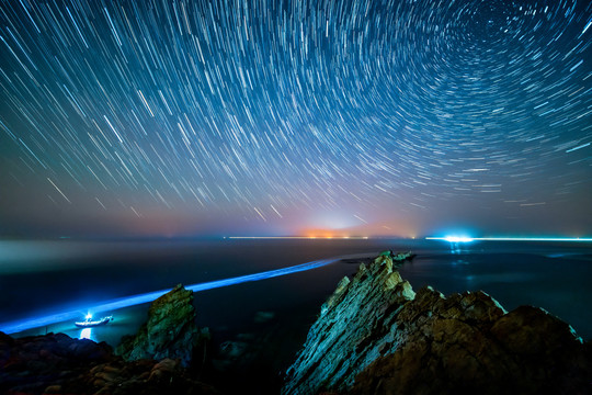 海岸星空