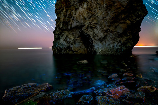 海岸星空