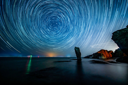 海岸星空