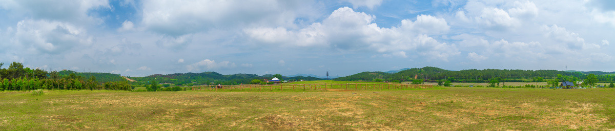 湖北武汉木兰草原风景区初夏风光