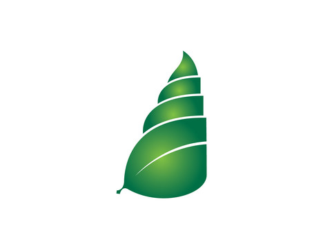 logo标志商标字体设计绿叶