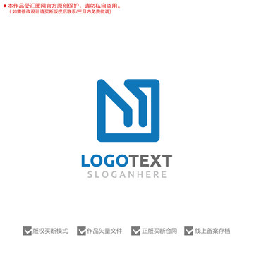 电子科技简洁标志logo