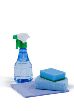 洗涤剂喷雾瓶擦洗垫和清洁垫