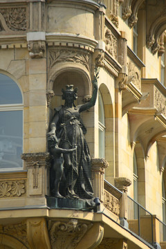 德国法兰克福城市建筑装饰雕塑