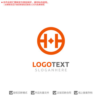 H字母标志logo