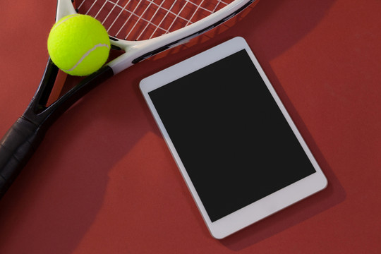 数码平板网球拍大角度视图