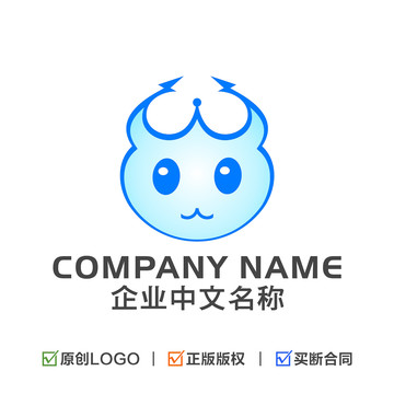 卡通LOGO闪电水