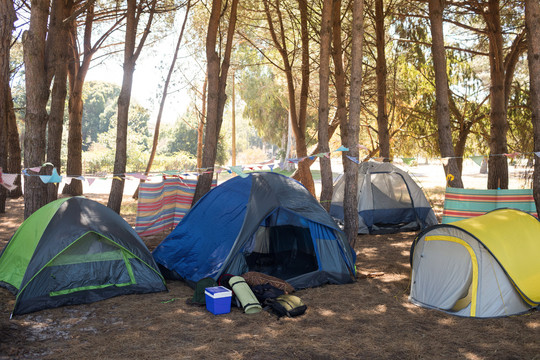 野营地上的帐篷