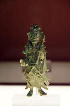 柬埔寨青铜执金刚杵门神像