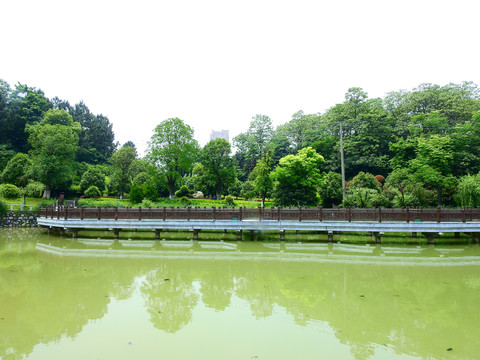 九江南山公园五柳湖走廊