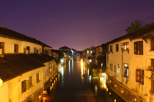 七里山塘夜景