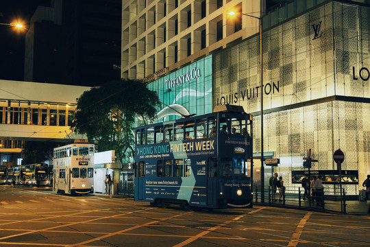 香港街头夜景