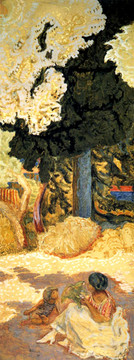 皮耶·勃纳尔树下的女人和孩子