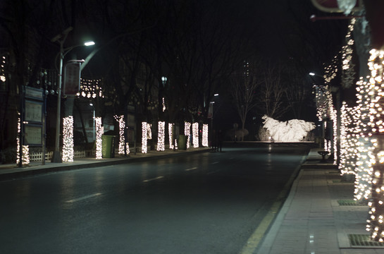 春节小区夜景