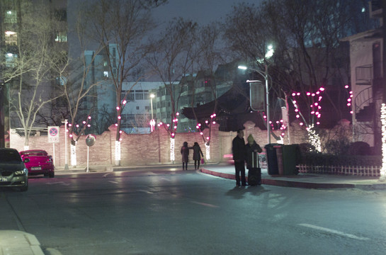 春节小区夜景