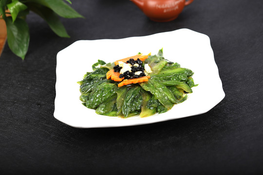 生蒜豆豉炒凉瓜