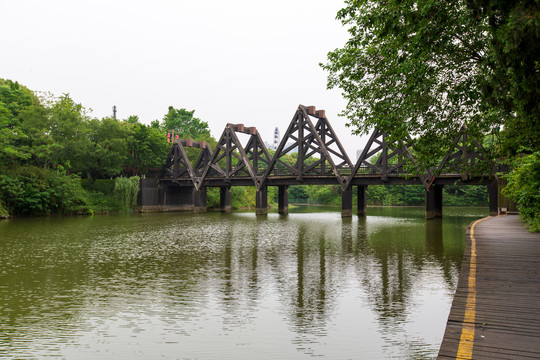 江苏常州春秋淹城遗址公园桥