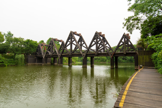 江苏常州春秋淹城遗址公园桥