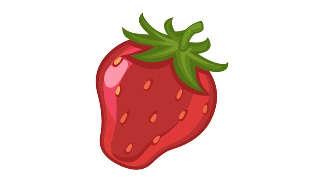 矢量卡通水果草莓