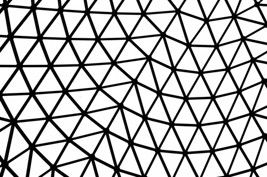 黑白线条三角形几何网格