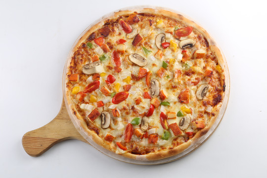 番茄菌菇披萨