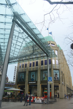 德国汉堡市中心区购物街区