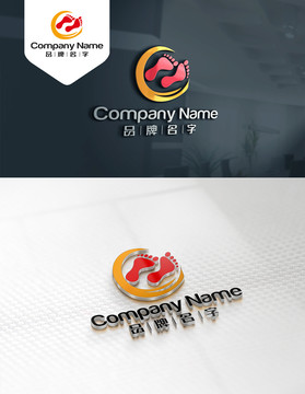 脚LOGO脚标志