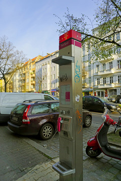 德国柏林街道的公用电话