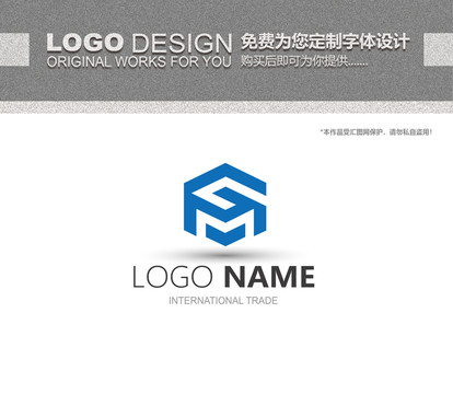 GM字母logo设计