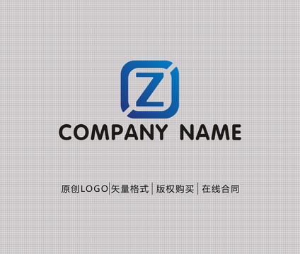 ZJ字母logo