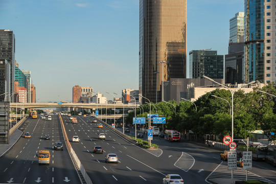 北京街景北京国贸桥