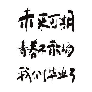 毕业季字体