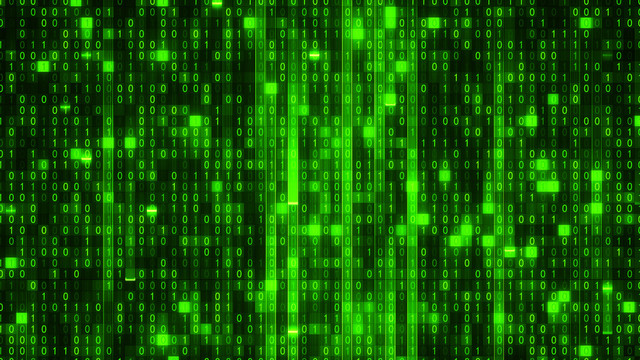 黑客帝国未来科技数据流背景素材