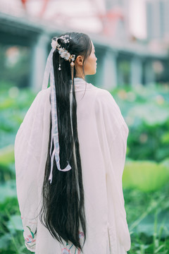 汉服背影