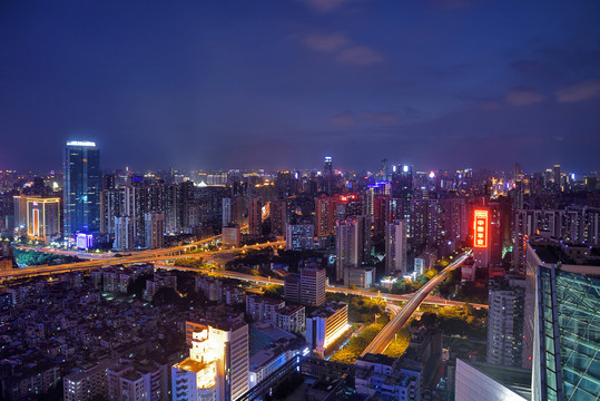 广州城市风光夜景