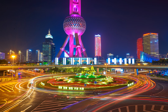 陆家嘴环岛夜景