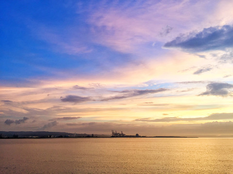 海边日落风光背景