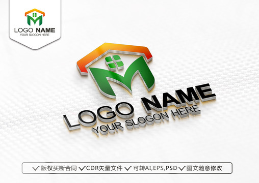 M字母房产中介物业LOGO