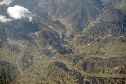 航拍山西芦芽山风景名胜区