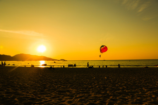 日落黄昏海滩