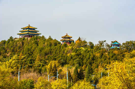 北京景山万春亭观妙亭周赏亭