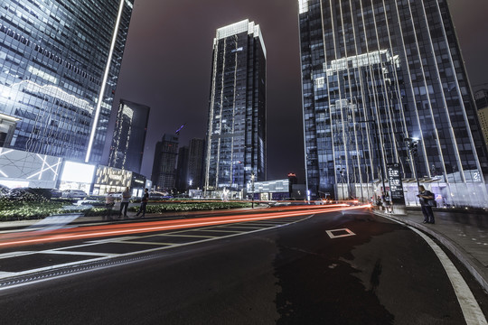 重庆江北嘴中央商务区夜景