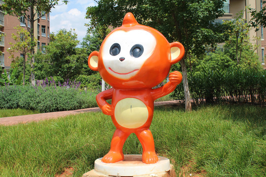 生肖雕塑猴