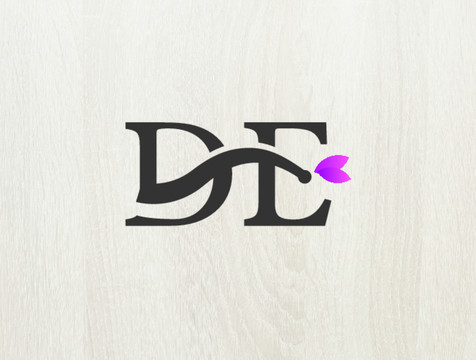 logo标志商标字体设计DE