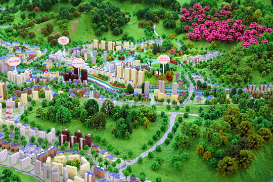 会东县城总体规划模型