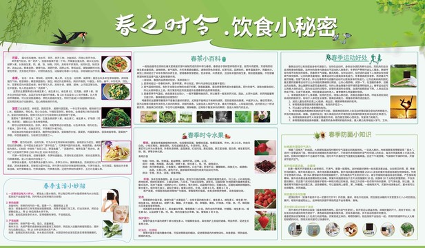 春季饮食海报展板宣传