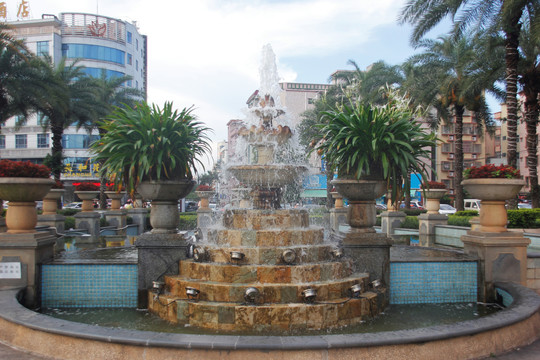 广场小喷泉