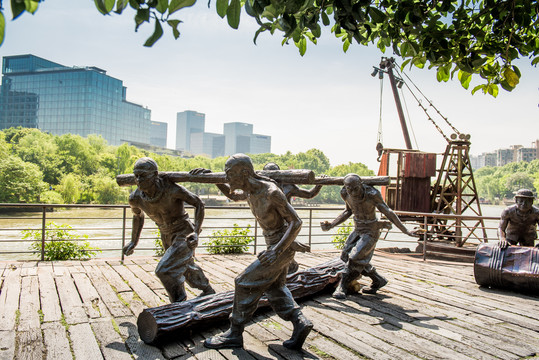 杭州塘老码头雕塑
